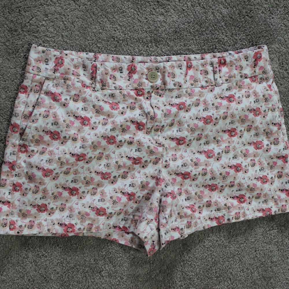 LOFT pink floral shorts
